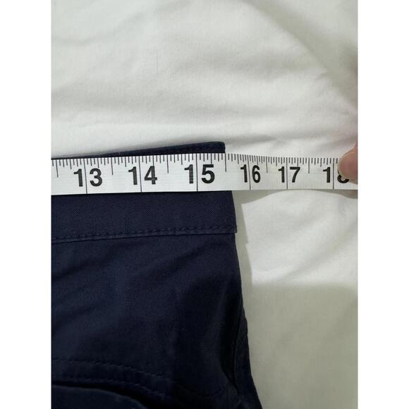 Copper Key Navy Cotton Blend Full Button Front Short Mini Skirt- Size Medium - Picture 8 of 9